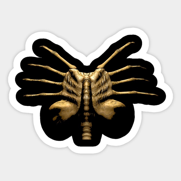 Face Hugger Face Mask Sticker by SimonBreeze